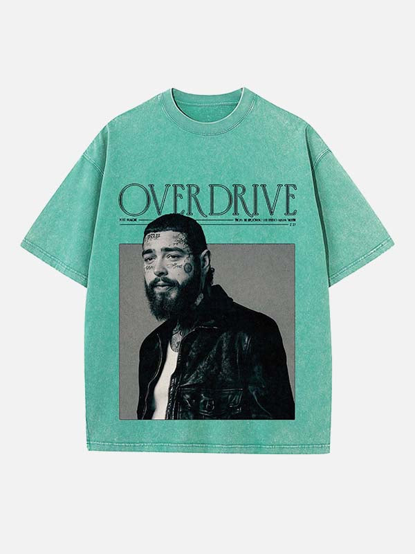 Post Malone Print Round Neck T-shirt