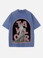 Taylor Swift Print Round Neck T-shirt