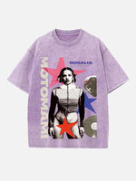 Rosalía Print Round Neck T-shirt