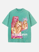 Shakira Print Round Neck T-shirt