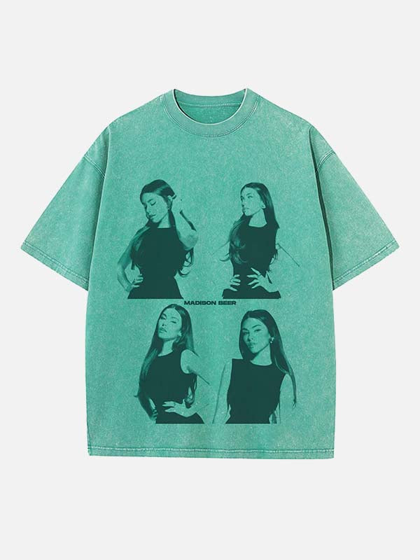 Madison Beer Print Round Neck T-shirt
