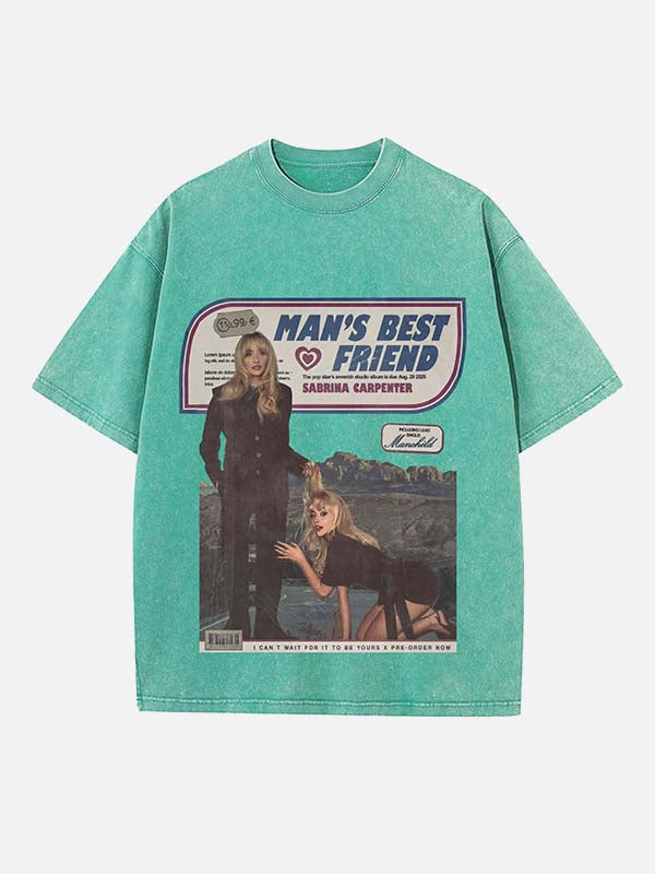 Sabrina Carpenter Print Round Neck T-shirt