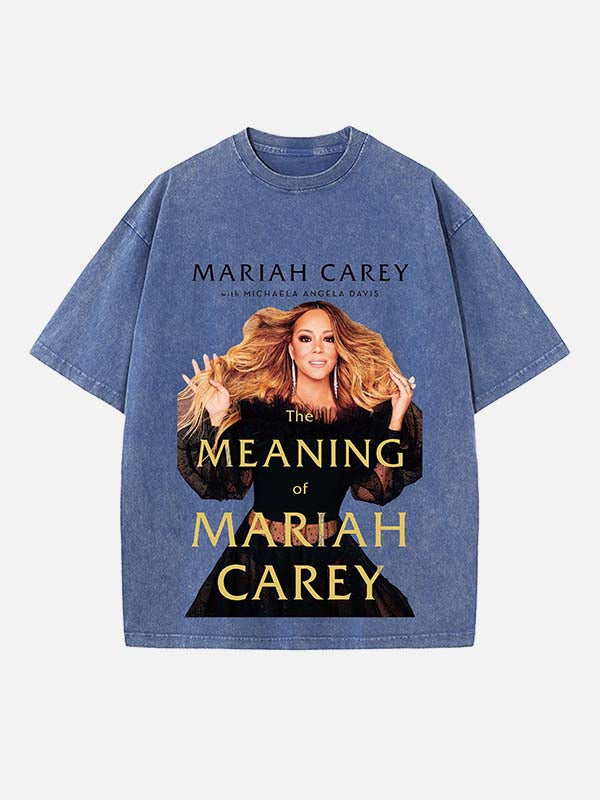 Mariah Carey Print Round Neck T-shirt