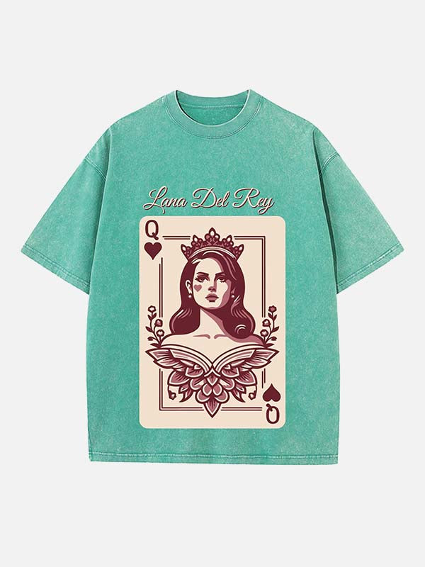 Lana Del Rey Print Round Neck T-shirt