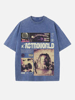 Travis Scott Print Round Neck T-shirt