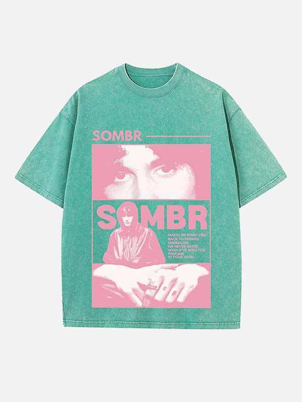 Sombr Print Round Neck T-shirt