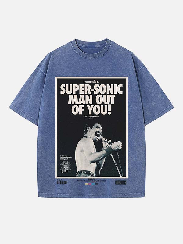 Queen Print Round Neck T-shirt