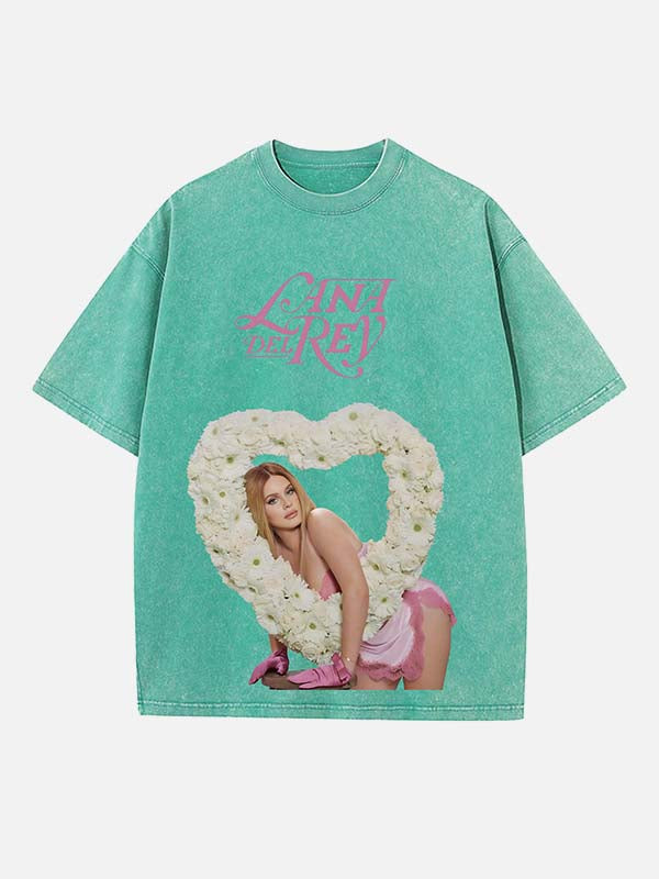 Lana Del Rey Print Round Neck T-shirt