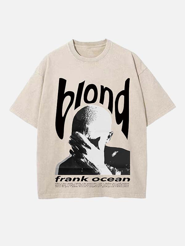 Frank Ocean Print Round Neck T-shirt