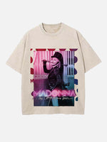 Madonna Print Round Neck T-shirt
