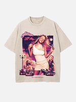 Mariah Carey Print Round Neck T-shirt