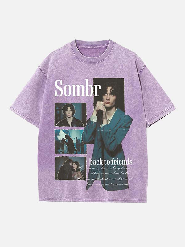 Sombr Print Round Neck T-shirt