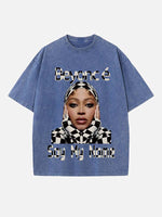 Beyoncé Print Round Neck T-shirt