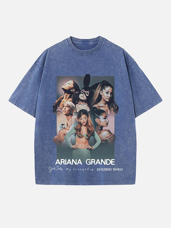 Ariana Grande Print Round Neck T-shirt