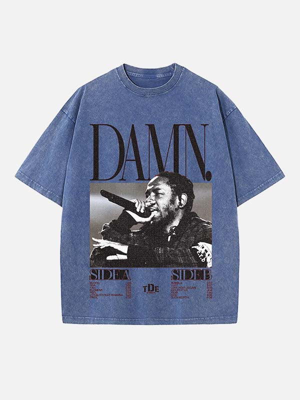 Kendrick Lamar Print Round Neck T-shirt