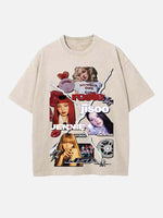 BLACKPINK Print Round Neck T-shirt