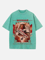 Beyoncé Print Round Neck T-shirt