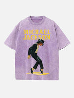 Michael Jackson Print Round Neck T-shirt