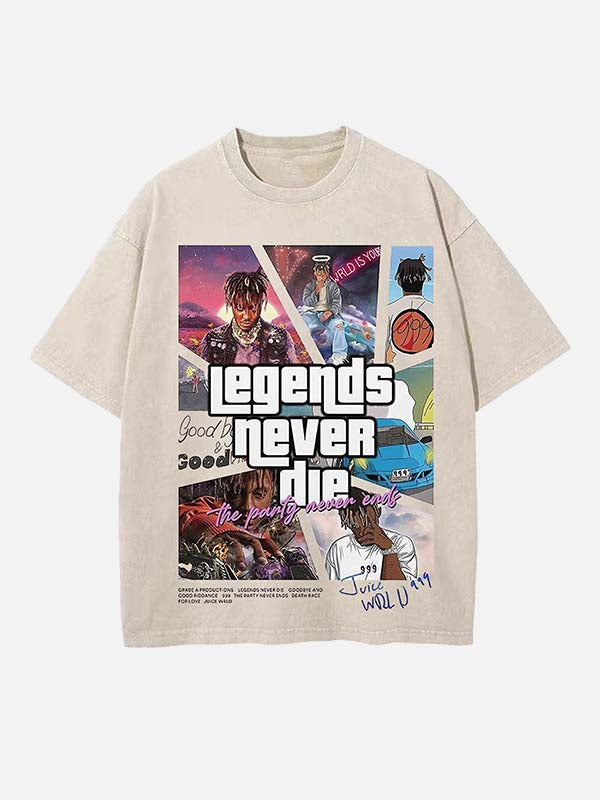 Juice WRLD Print Round Neck T-shirt