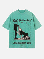 Sabrina Carpenter Print Round Neck T-shirt