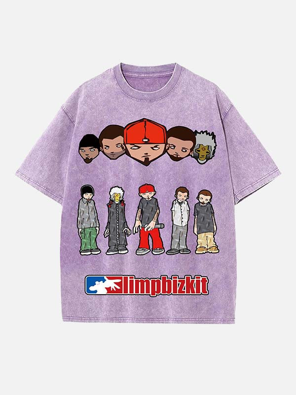 Limp Bizkit Print Round Neck T-shirt