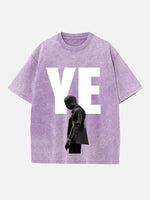 Kanye West Print Round Neck T-shirt
