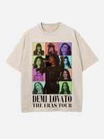 Demi Lovato Print Round Neck T-shirt