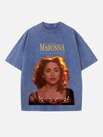 Madonna Print Round Neck T-shirt