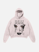 Taylor Swift Print Slant Pockets Hoodie