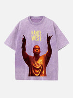 Kanye West Print Round Neck T-shirt