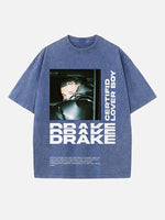 Drake Print Round Neck T-shirt