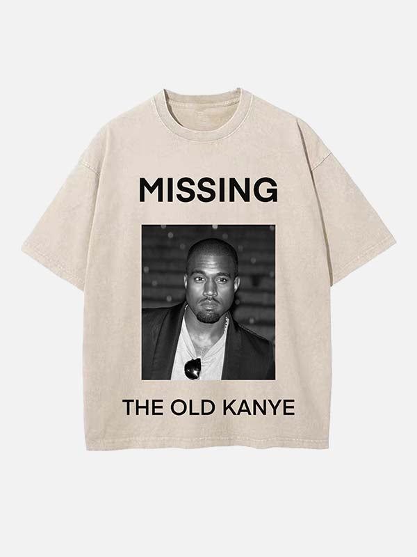 Kanye West Print Round Neck T-shirt