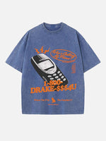 Drake Print Round Neck T-shirt