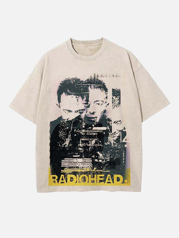 Radiohead Print Round Neck T-shirt