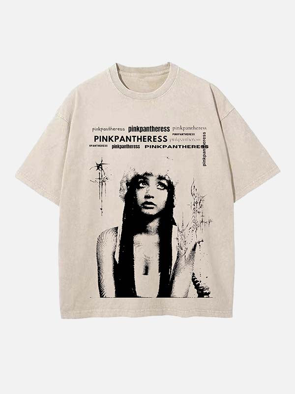 PinkPantheress Print Round Neck T-shirt