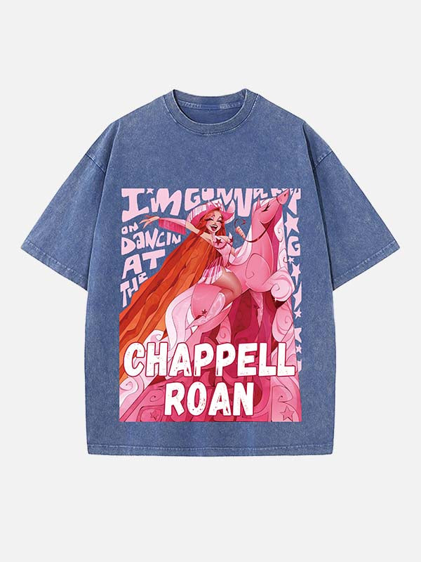 Chappell Roan Print Round Neck T-shirt