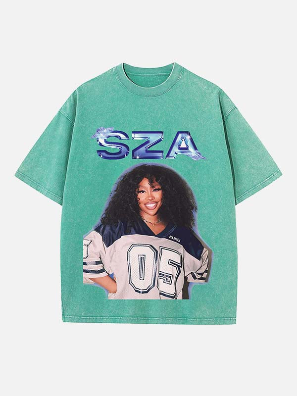 SZA Print Round Neck T-shirt