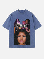 Nicki Minaj Print Round Neck T-shirt