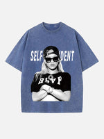 Rihanna Print Round Neck T-shirt