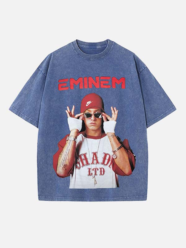 Eminem Print Round Neck T-shirt