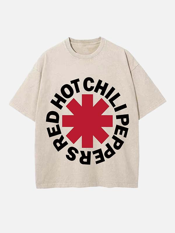 Red Hot Chili Peppers Print Round Neck T-shirt