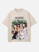 BLACKPINK Print Round Neck T-shirt