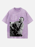 Post Malone Print Round Neck T-shirt