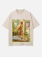 Sabrina Carpenter Print Round Neck T-shirt