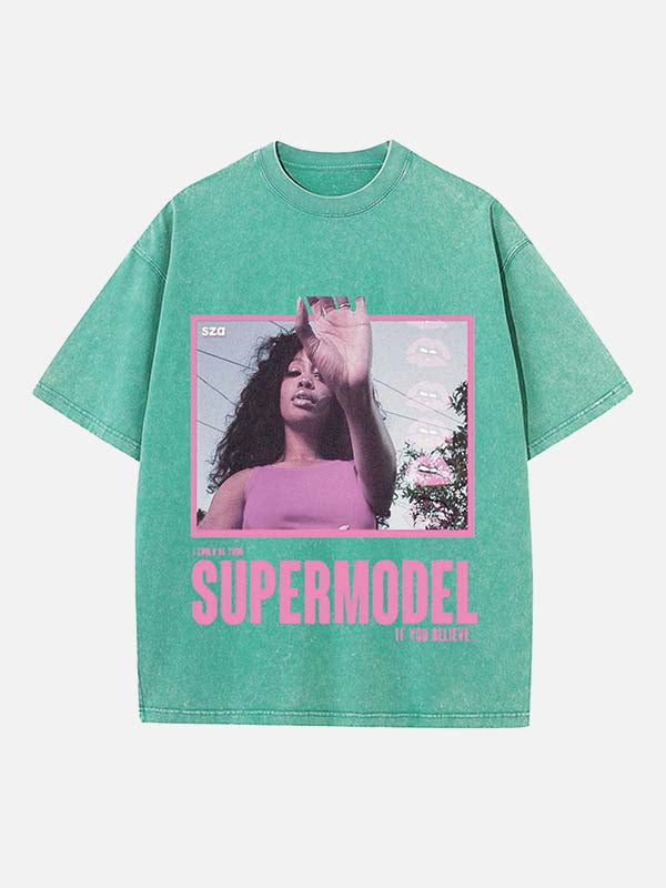 SZA Print Round Neck T-shirt