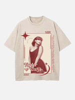 Taylor Swift Print Round Neck T-shirt