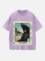 Lady Gaga Print Round Neck T-shirt