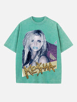 Kesha Print Round Neck T-shirt