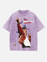 Michael Jackson Print Round Neck T-shirt