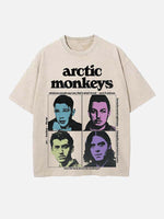 Arctic Monkeys Print Round Neck T-shirt